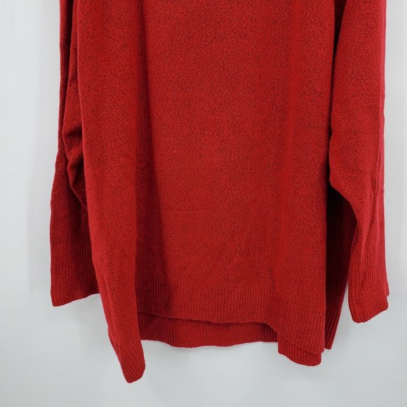 Talbots Plus Red Long Sleeved Women's Tunic Button Neck Sweater 3X - Picture 7 of 10